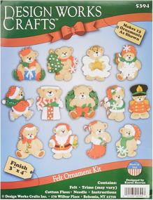 img 2 attached to 🧸 Tobin Lots of Bears Ornaments Felt Applique Kit - Set of 13, 3x4 Inch
