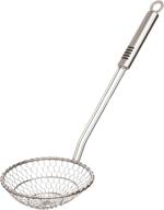 🥢 helen's asian kitchen helen’s 5-inch stainless steel mesh spider food dumpling noodle strainer: a must-have for perfect cooking! logo