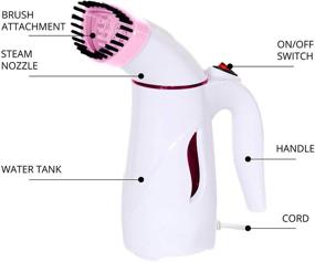 img 3 attached to 🔥 Efficient Home Garment & Fabric Handheld Steamer: Portable, Lightweight, and Travel-sized with Ultra Fast Heat Up - Perfect for Clothes, Curtains, and Carpets - Spit Free & Auto Shut Off Safety Function Pink