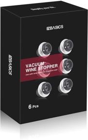 img 1 attached to 🍷 EZBASICS Wine Saver Vacuum Stoppers Set of 6 - Preserve Your Wine's Freshness Effortlessly in Black