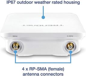 img 1 attached to 📡 TRENDnet 5 DBI Outdoor Wireless AC1300 PoE+ Omni-Directional Access Point, TEW-841APBO, 4x 5 DBI Omni Directional Antennas, WiFi Bridging for Point-to-Point & Point-to-Multi-Point Connections, IEEE 802.3AT PoE+