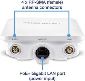 img 2 attached to 📡 TRENDnet 5 DBI Outdoor Wireless AC1300 PoE+ Omni-Directional Access Point, TEW-841APBO, 4x 5 DBI Omni Directional Antennas, WiFi Bridging for Point-to-Point & Point-to-Multi-Point Connections, IEEE 802.3AT PoE+