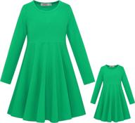 modaioo girls' clothing: skater dresses with matching sleeves logo