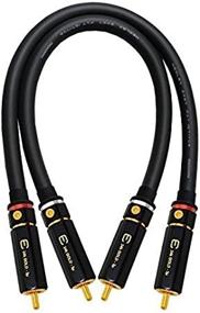 img 2 attached to 🔊 WORLDS BEST CABLES 1 Foot – Audiophile High-Definition Audio Interconnect Cable Pair Custom Made with Mogami 2497 Wire and Eminence Gold Locking RCA Connectors: Unmatched Sound Quality!