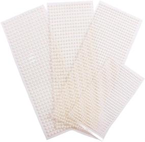 img 4 attached to Self-Adhesive Beige Half Round Pearls Stickers - 2800Pcs Faux Pearl Embellishment for Nail Art, Crafts, and Scrapbooking - 3MM, 4MM, 5MM, 6MM Sizes Included