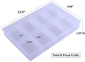 img 3 attached to 📦 Efficient Storage Solution: BangQiao Large Clear Plastic Organizer Tray with 8 Fixed Compartments and Storage Divider Box – Ideal for Hardware, Craft, and Small Parts