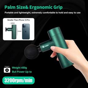 img 2 attached to Ultra Small & Quiet Mini Massage Gun: Pocket-Sized Deep Tissue Percussion 🔫 Muscle Massager for Pain Relief, with Carry Case - Ideal for On-The-Go Usage