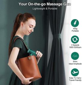 img 3 attached to Ultra Small & Quiet Mini Massage Gun: Pocket-Sized Deep Tissue Percussion 🔫 Muscle Massager for Pain Relief, with Carry Case - Ideal for On-The-Go Usage