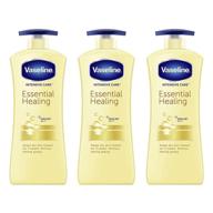 💧 vaseline intensive care hand and body lotion: essential healing moisturizer for dry skin - 20.3 oz 3 count logo