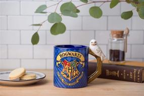 img 1 attached to 🍵 Blue Ceramic Mug - 20-Ounces - Harry Potter Hogwarts House Patterns - Shaped Handle