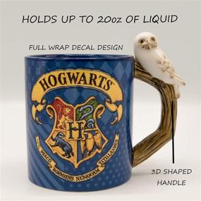 img 2 attached to 🍵 Blue Ceramic Mug - 20-Ounces - Harry Potter Hogwarts House Patterns - Shaped Handle