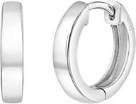 sterling silver classic huggie earrings logo