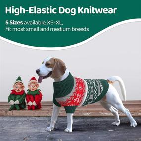 img 2 attached to 🐶 Queenmore Turtleneck Dog Sweater - Cozy Christmas Sweater for Small and Medium Dogs