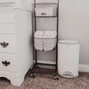 img 3 attached to 👶 Discover the Dekor Classic Hands-Free Diaper Pail - White, the Ultimate Easy-to-Use Solution for Odor-Free Diaper Disposal with Quick Bag Changes and Economical Refill System