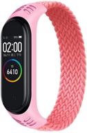 braided solo loop strap compatible for xiaomi mi band 6 5 4 3 wearable technology in accessories logo