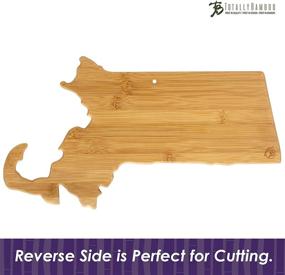 img 1 attached to Massachusetts State Shaped Serving and Cutting Board by Totally Bamboo: Stylish Wall Display with Hang Tie Included