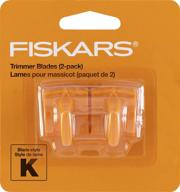 🔪 fiskars 177500-1001 reinforced trimmer blades (2 pack): premium quality blades for precise trimming, packaging may vary, orange logo