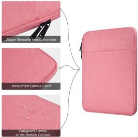 img 1 attached to 💖 Pink Waterproof Sleeve Case for iPad 10.2 Inch, Surface Go 2018, iPad Pro 2020, iPad Air 3 - Stylish and Protective Bag for Women