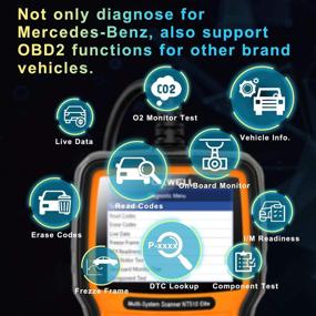 img 2 attached to 🚗 FOXWELL NT510 Elite Mercedes Benz/Sprinter/Smart Полная система Bi-Дирекциональный ОБД2-ридер - Профессиональный автомобильный диагностический сканер с функцией HVAC ABS отвод воздуха SRS TPMS Сброс масла трансмиссии