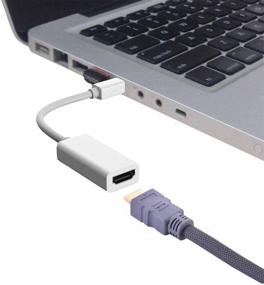 img 2 attached to 2-пакетный адаптер Mini DisplayPort к HDMI: конвертер DEORNA Thunderbolt для MacBook Air/Pro, Microsoft Surface Pro/Dock, монитора, проектора и многого другого - белый