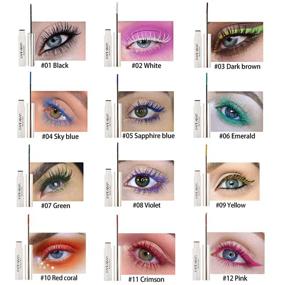 img 1 attached to GL-Turelifes 12 Color Mascara: Colorful Fiber, Long-lasting & Waterproof Eye Makeup for Charming Thick & Long Eyelashes (White)