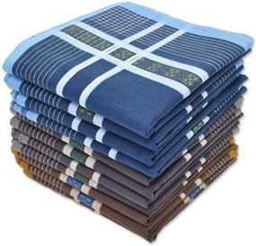 img 4 attached to 🧣 Stylish Assorted Cotton Handkerchiefs with Elegant Patterns