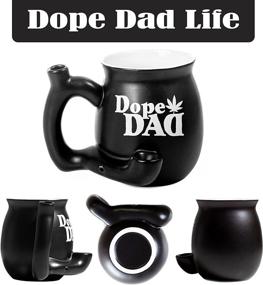 img 2 attached to 🔥 FashionCraft Dope Dad Roast and Toast Mug, Novelty Wake and Bake Coffee Mug with White Print - Specially Designed for Fathers, Dads, Papas, Grandpas, and More!