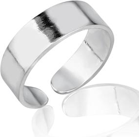 img 1 attached to 💍 5mm Simple Classic Minimalist Unisex Open Ended Band Toe Ring in 925 Sterling Silver