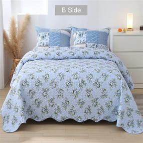 img 2 attached to Patchwork Bedspread Coverlet Reversible Lightweight