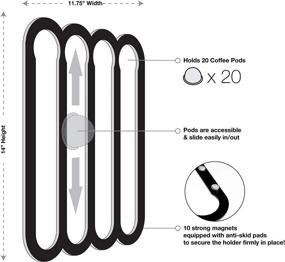 img 3 attached to ☕️ Demi's Home Magnetic Coffee Pod Holder for Nespresso Vertuo Capsules - Fridge Mountable (Black)