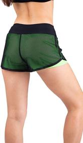 img 4 attached to 🩳 Girls' Active Workout Stretch Athletic Shorts for Fitness & Exercise