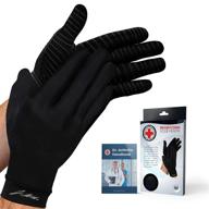 🧤 copper arthritis compression gloves for women & men with doctor's handbook - effective for arthritis, raynaud's, rsi, carpal tunnel (full-length, m) логотип