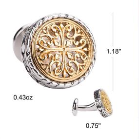 img 2 attached to Cufflinks Silver Closure Wedding Business（Gold Silver）