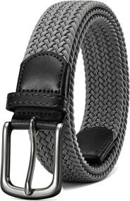 img 4 attached to Unisex Black Stretch Braided Casual Elastic: Ultimate Comfort and Style