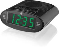 ⏰ gpx c303b dual alarm clock am/fm radio with time zone & daylight savings control (black) logo