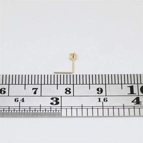 img 1 attached to Золотые L-образные ювелирные украшения для пирсинга