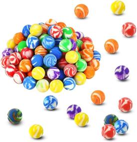 img 4 attached to 🏀 Oopsu 100 Pcs 18mm High Bouncing Balls - Assorted Colorful Rubber Balls for Endless Fun!