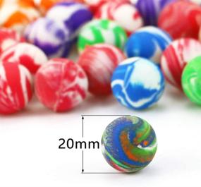 img 3 attached to 🏀 Oopsu 100 Pcs 18mm High Bouncing Balls - Assorted Colorful Rubber Balls for Endless Fun!