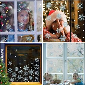 img 1 attached to Christmas Snowflake Decorations Stickers Windows Home Decor