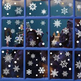 img 4 attached to Christmas Snowflake Decorations Stickers Windows Home Decor