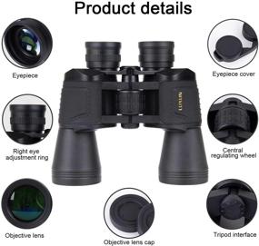 img 3 attached to High-Powered BAK4 Prism FMC Lens HD Binoculars for 🔭 Adults - Perfect for Bird Watching, Hunting, Concerts, Sports, and Opera