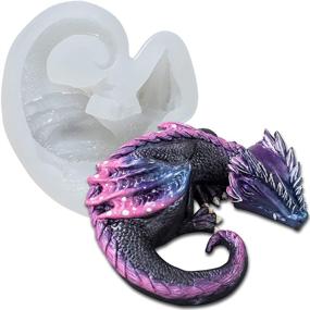 img 3 attached to 💥 FUNSHOWCASE Fire Dragon Sleeping Epoxy Resin Silicone Mold - Ideal for Fondant Cake Decorating, Concret, Cement, Polymer Clay - Approx. 4 Inches