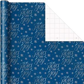 img 2 attached to 🎁 Jumbo Hallmark Bulk Wrapping Paper: Festive Christmas Trees, Deer, Snowflakes Themes with Cut Lines on Reverse (2 Rolls: 160 sq. ft.) - Spread 'Peace and Joy'