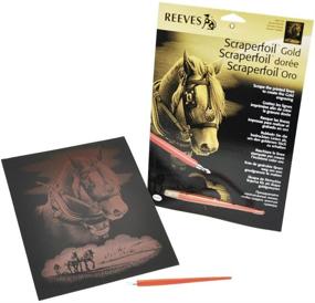 img 2 attached to 🎨 Reeves Gold Scraperfoil Kit: Captivating 8x10 Horse Portrait for Art Enthusiasts