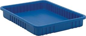 img 1 attached to 📦 Quantum DG93030BL Dividable Grid Storage Container, Blue 22-1/2" L x 17-1/2" W x 3" H, Pack of 6, 6 Count