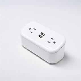 img 3 attached to 💡 Brandstand CubieMini White: Компактный источник питания со 2 USB-портами и розетками с защитой от несанкционированного доступа