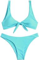 👙 zaful women's plunge bikini swimsuit: trendy clothing and stylish swimwear collection logo