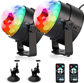 img 4 attached to 🎉 Party Lights Disco Ball LED Strobe Lights Sound Activated, RGB Disco Lights DJ Lights Stage Light for Home Room Dance Parties Birthday Bar Karaoke Christmas Wedding Show Club (2 Pack) - 7 Modes