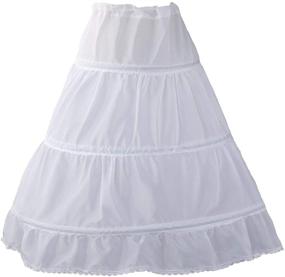 img 4 attached to 👗 WDE Puffy Crinoline Petticoat Skirt: Perfect 3-Hoop Slip for Girls' Pageant Dress or Gown!