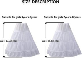 img 3 attached to 👗 WDE Puffy Crinoline Petticoat Skirt: Perfect 3-Hoop Slip for Girls' Pageant Dress or Gown!